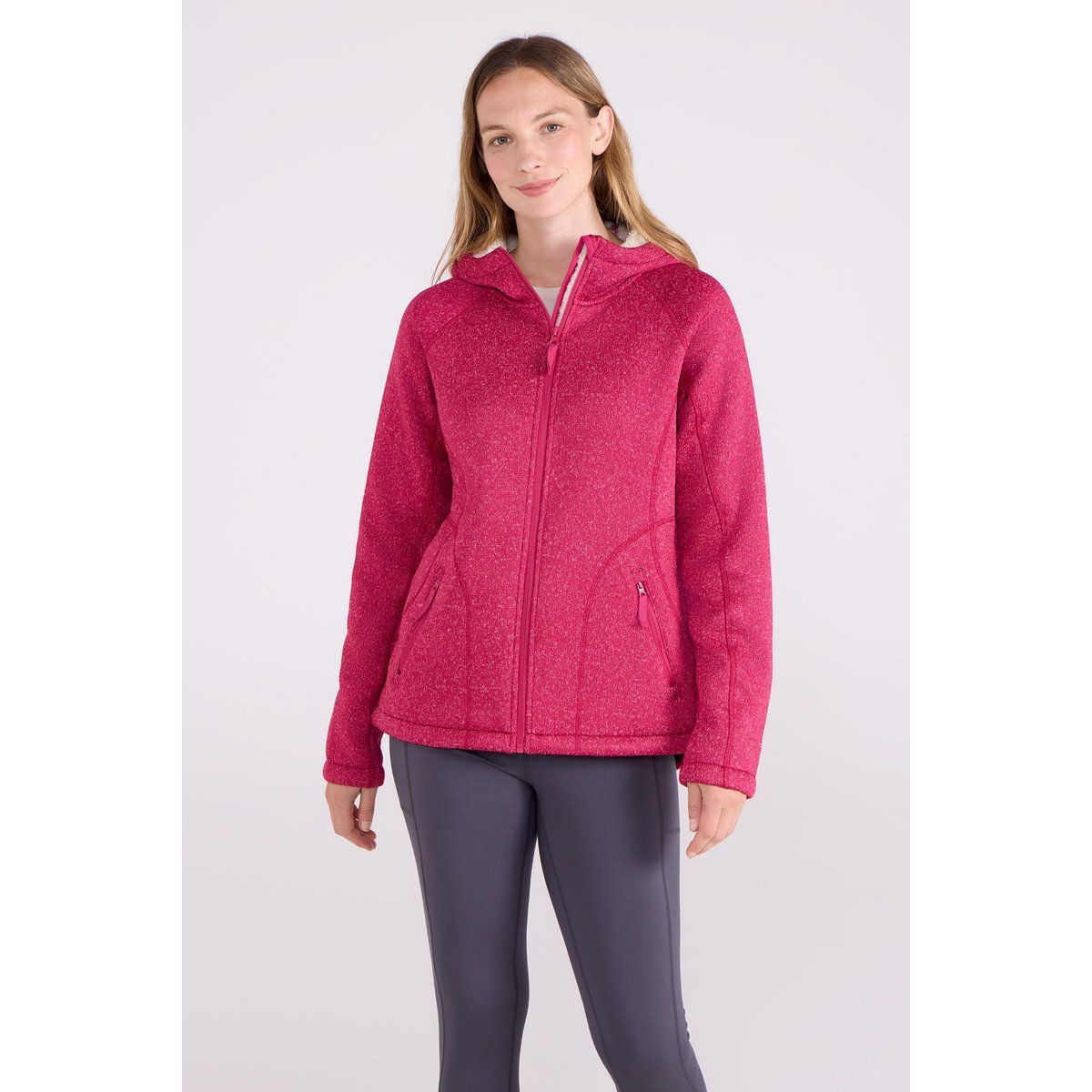 Damen Fleece-Hoodie mit Reißverschluss