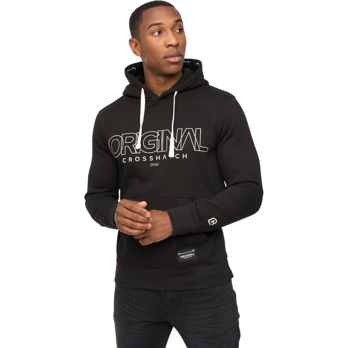 Crosshatch - "Carrimoore" Kapuzenpullover für Herren (Schwarz)