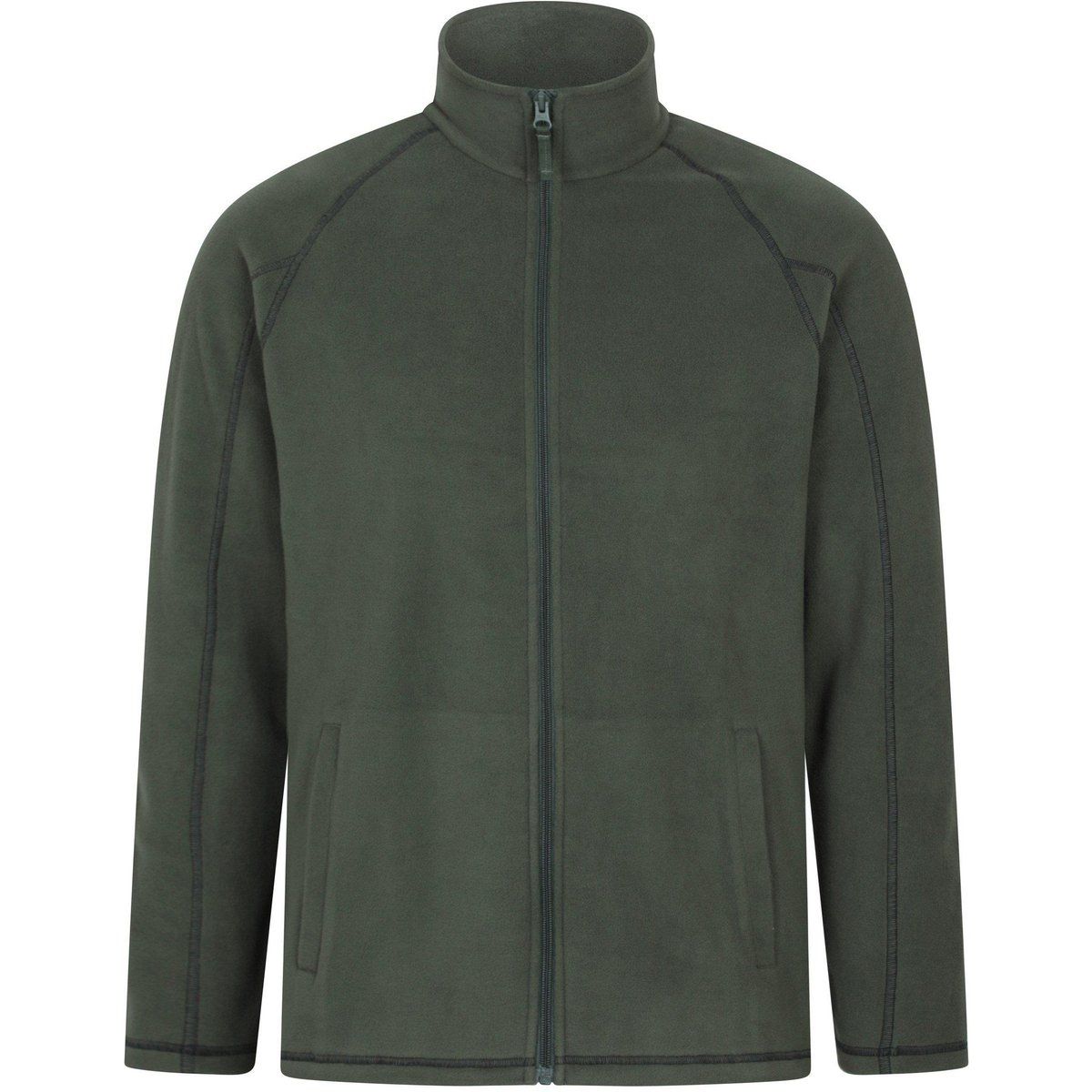 Mountain Warehouse - "Ashbourne" Fleecejacke Durchgehender Reißverschluss für Herren (Khakigrün)