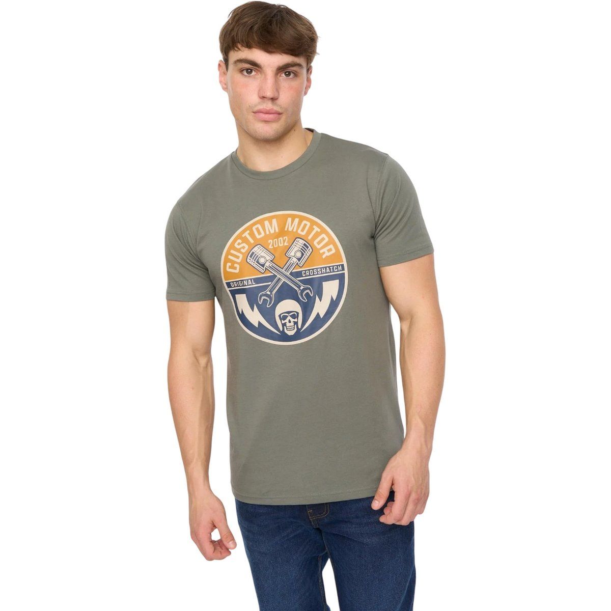 Herren Baumwoll T-Shirt mit Grafikprint