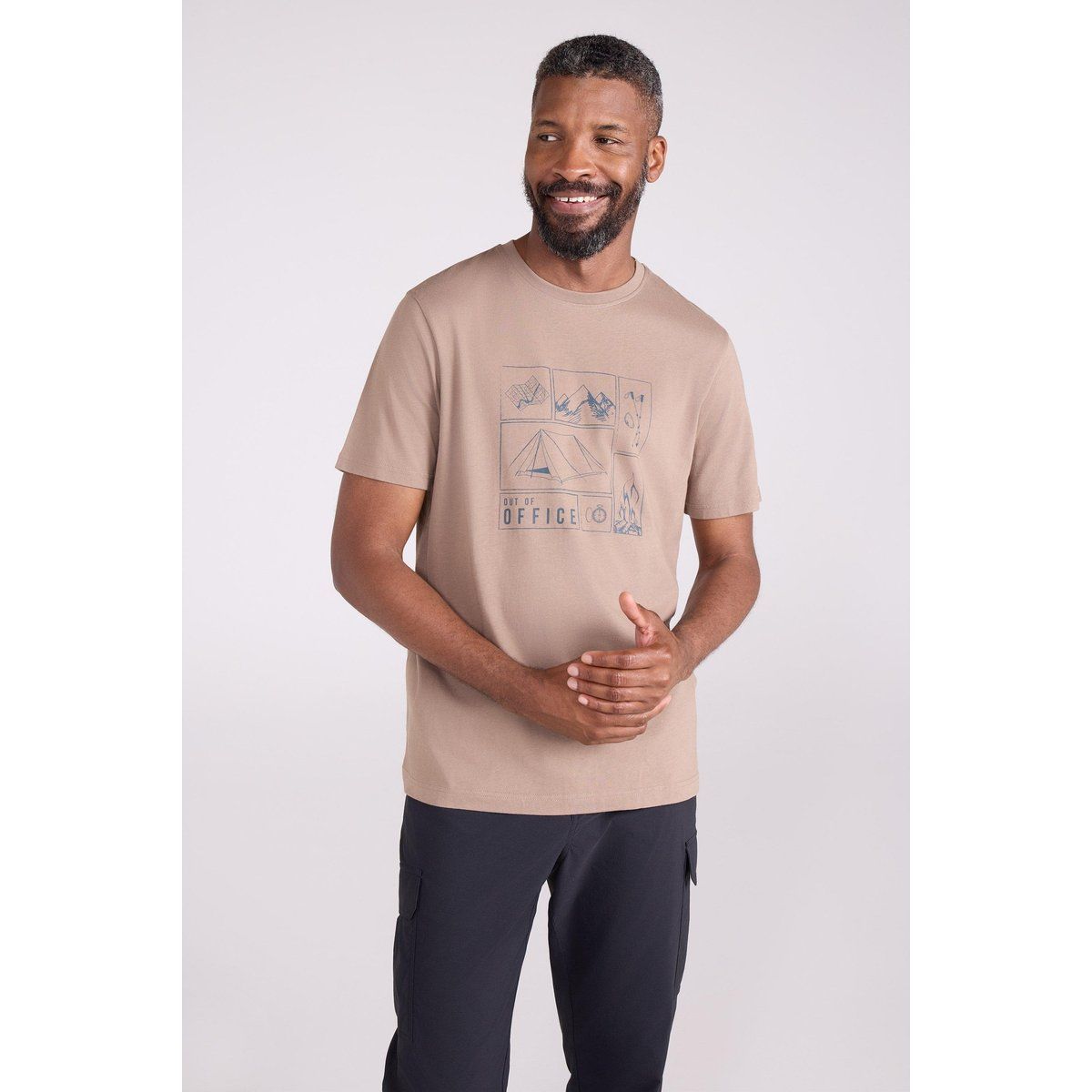 Mountain Warehouse - "Camping Sketch" T-Shirt für Herren (Braun)