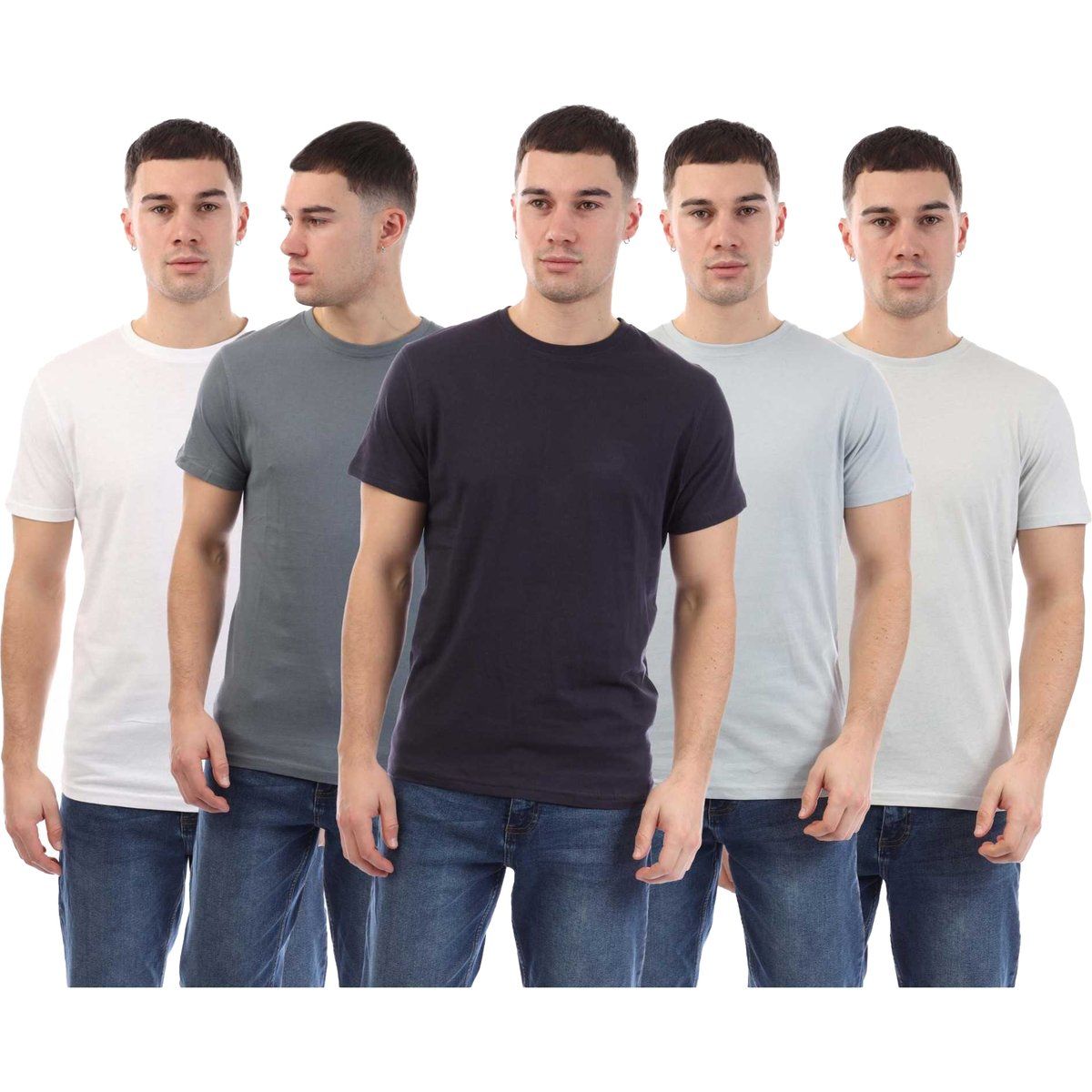 Herren Baumwoll T-Shirt Pack mit Unifarben