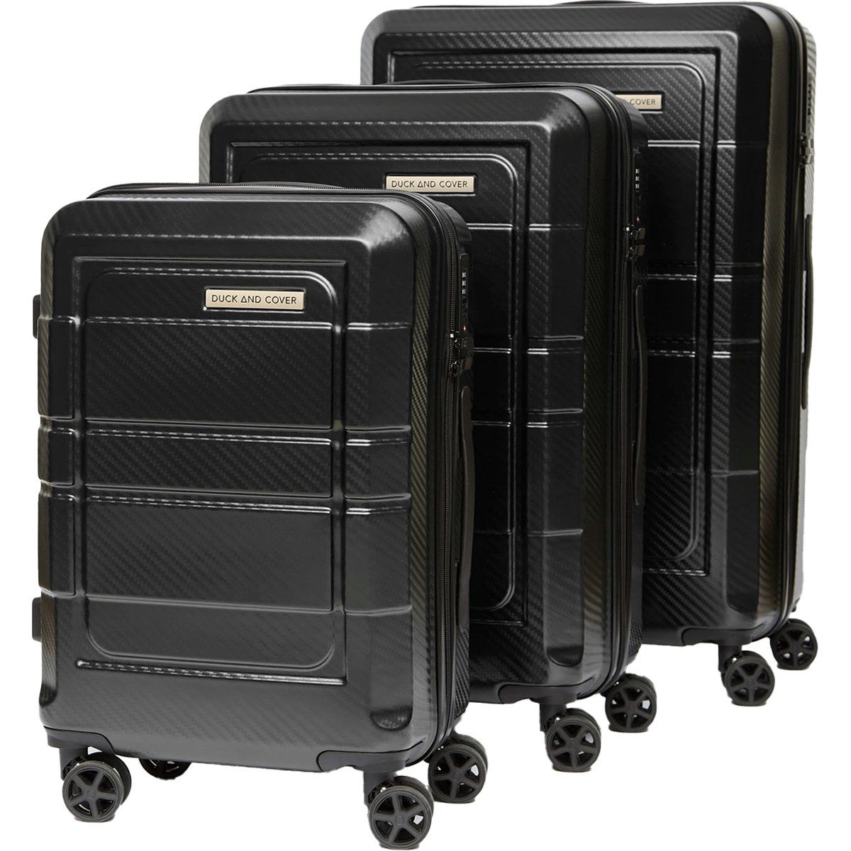 Duck and Cover - "Venture" Koffer (3er-Pack) (Schwarz)