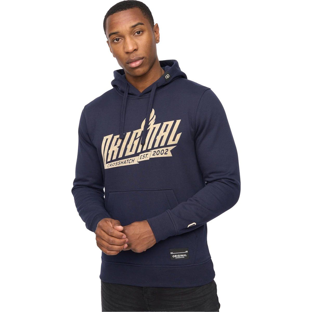 Crosshatch - "Jampstead" Kapuzenpullover für Herren (Marine)