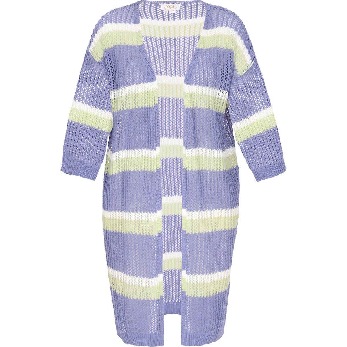 usha Strickjacke Frauen cremeweiß hellgrün blau