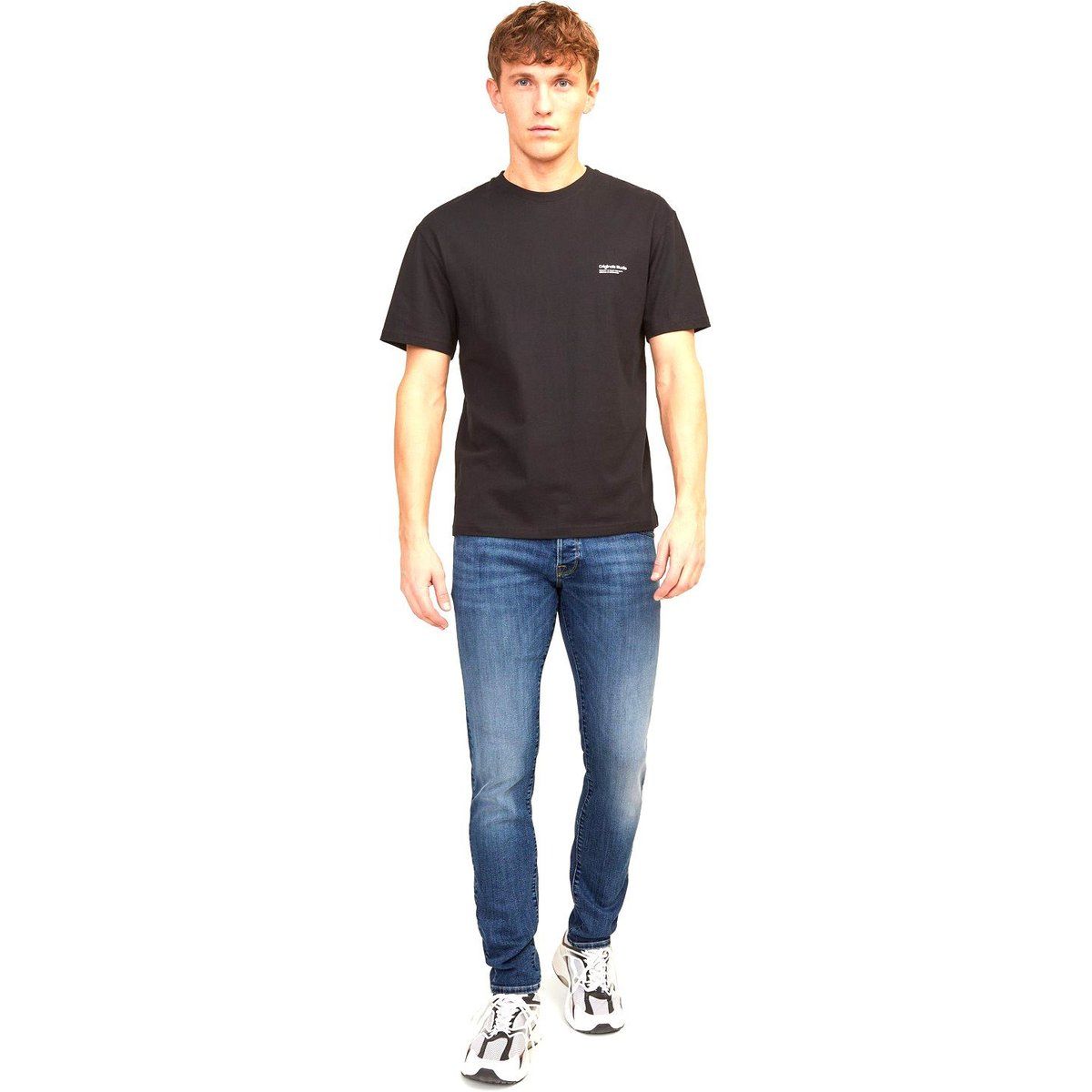 Jack & Jones Glenn Fox Baumwoll Herren Blau Slim Jeans