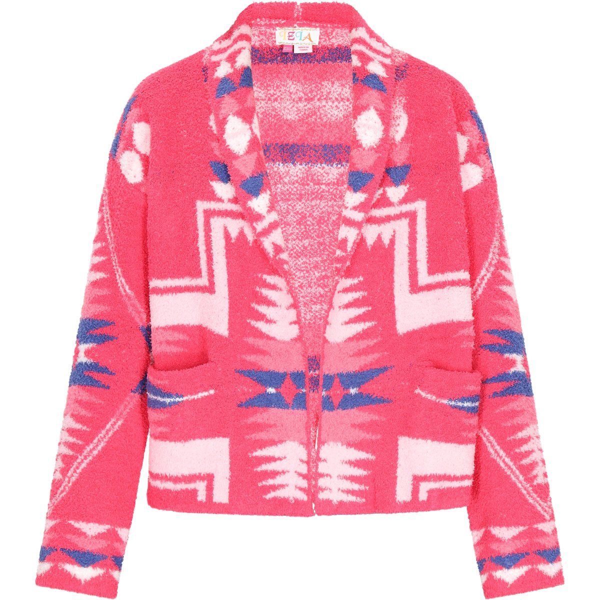 IZIA Strickjacke Frauen fuchsia mehrfarbig