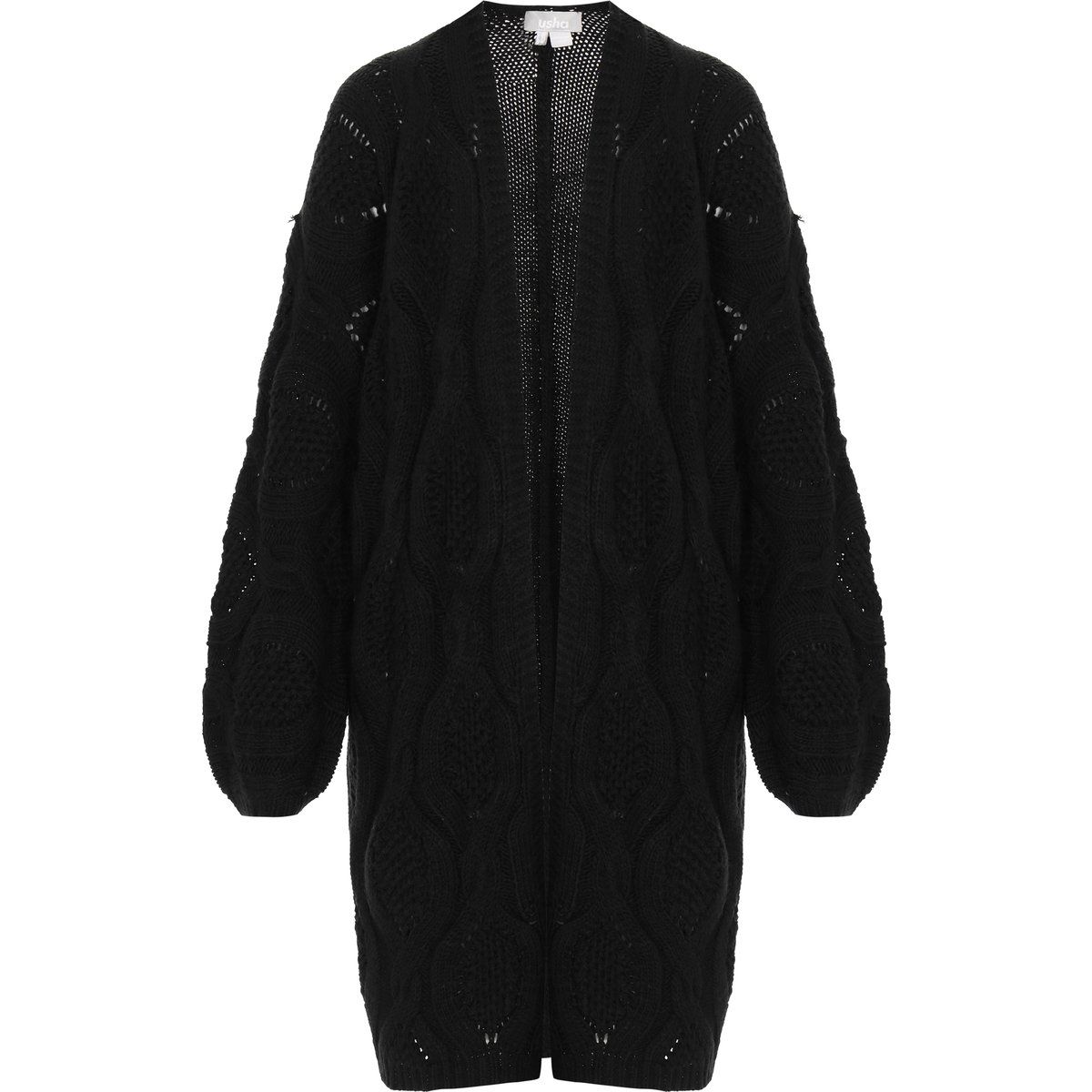 usha Strickjacke Frauen schwarz meliert