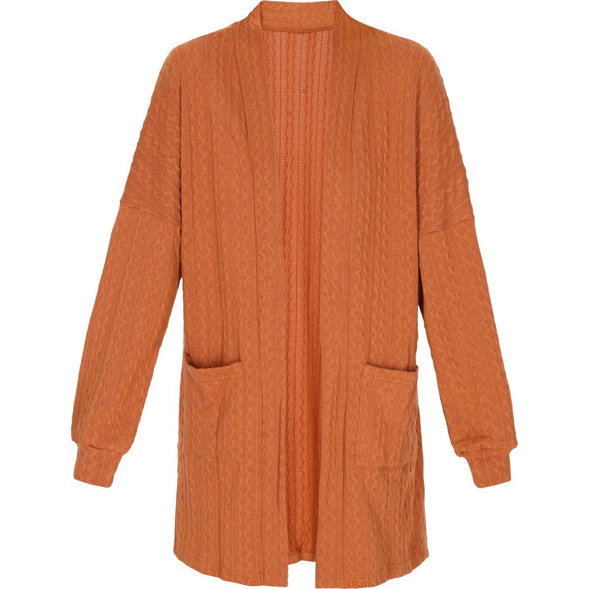 IZIA Strickjacke Frauen Kastanie