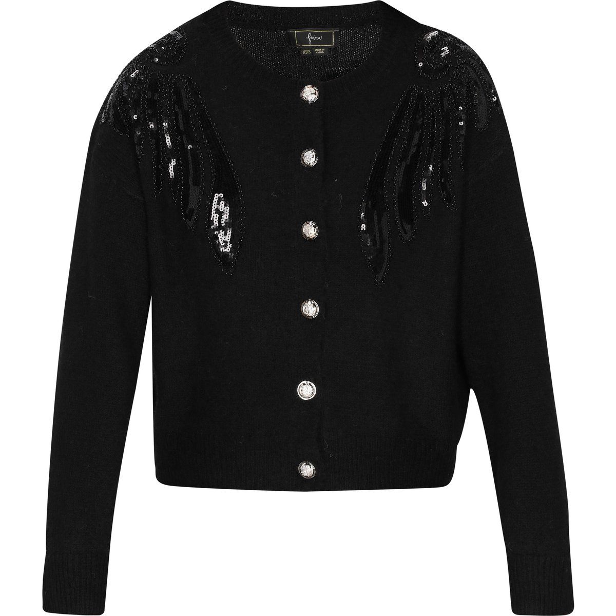 Faina Strickjacke Frauen Schwarz