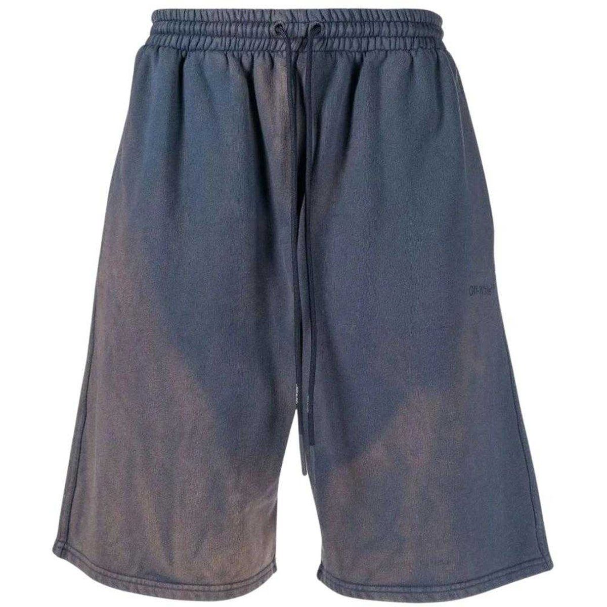 Off-White - "Diag Tab Skate" Sweat-Shorts für Herren (Dunkles Marineblau)