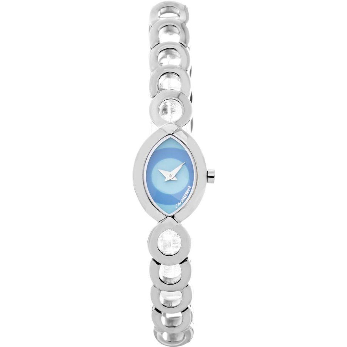 Elegante Damen-Armbanduhr mit blauem Zifferblatt