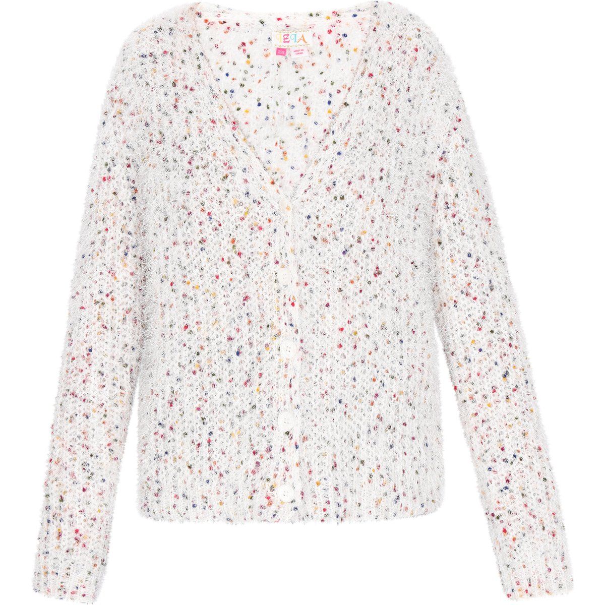 IZIA Strickjacke Frauen cremeweiß mehrfarbig