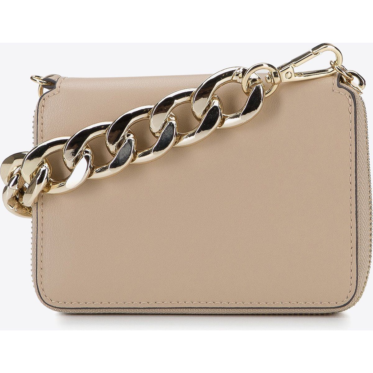 Mini-Leder-Clutch mit Kettenriemen