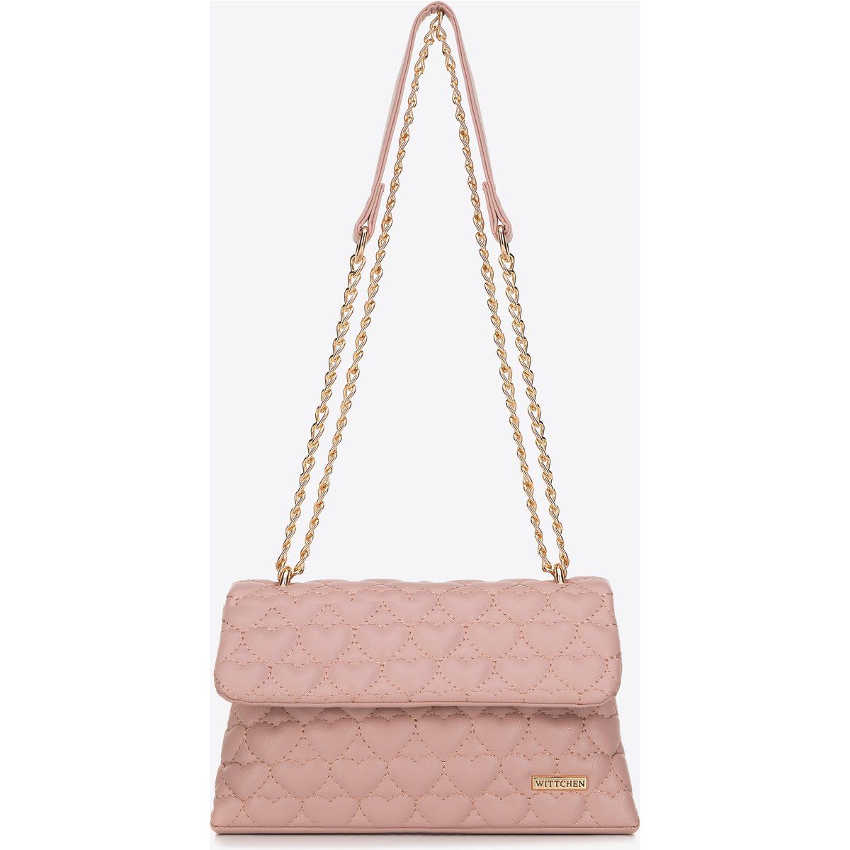 Gesteppte Schultertasche aus Kunstleder