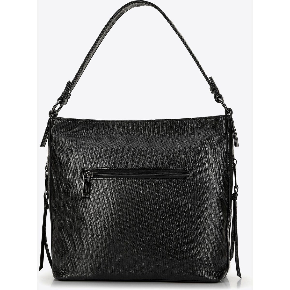 Elegante schwarze Hobo-Tasche aus Kunstleder