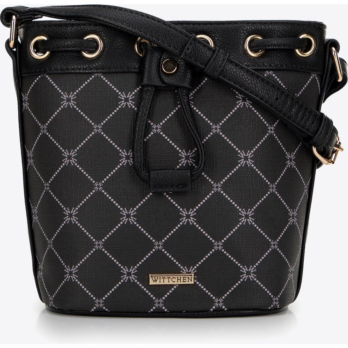 Beuteltasche aus Öko-Leder mit Monogramm