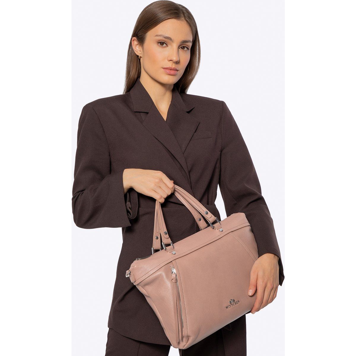 Elegante Laptop-Tasche aus Leder mit Quaste