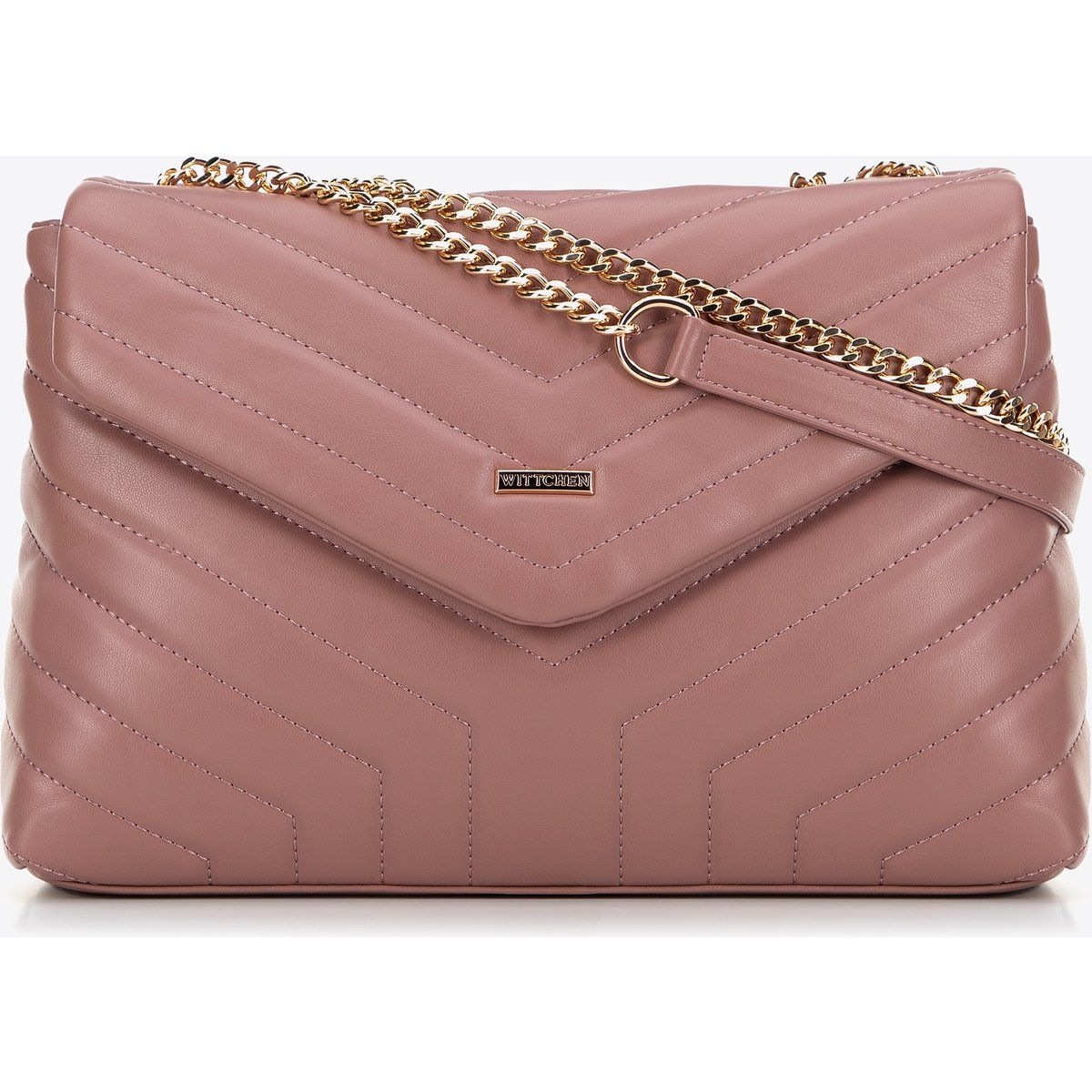 Chicke Gesteppte Schultertasche aus Kunstleder