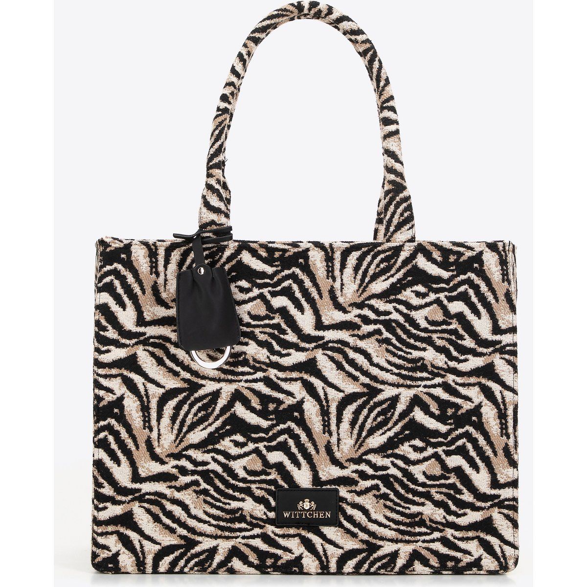 Jacquard Shopper Tasche mit Zebra Muster