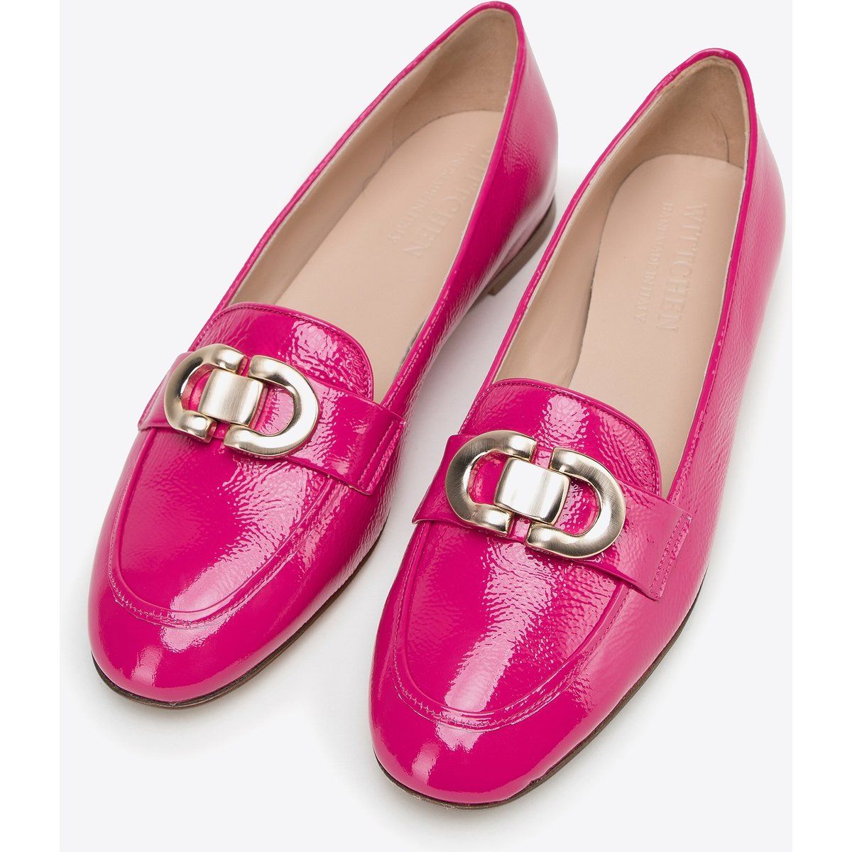Lackleder Loafer mit Schnalle
