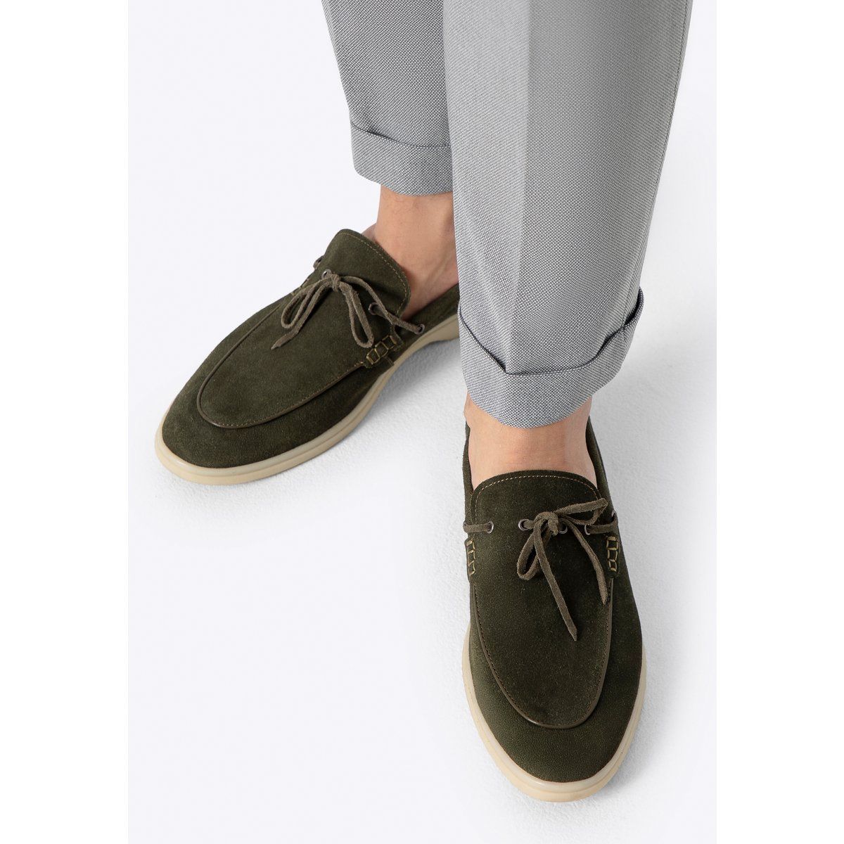 Herren Suede Leder Slipper Loafers