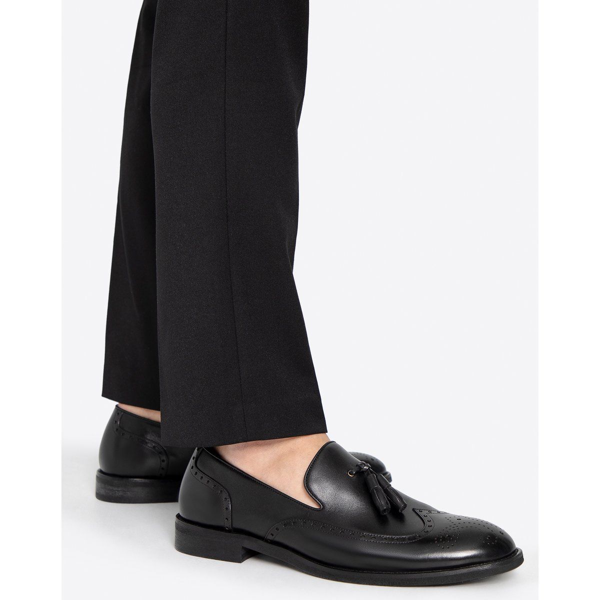 Klassische Quasten Leder Loafer