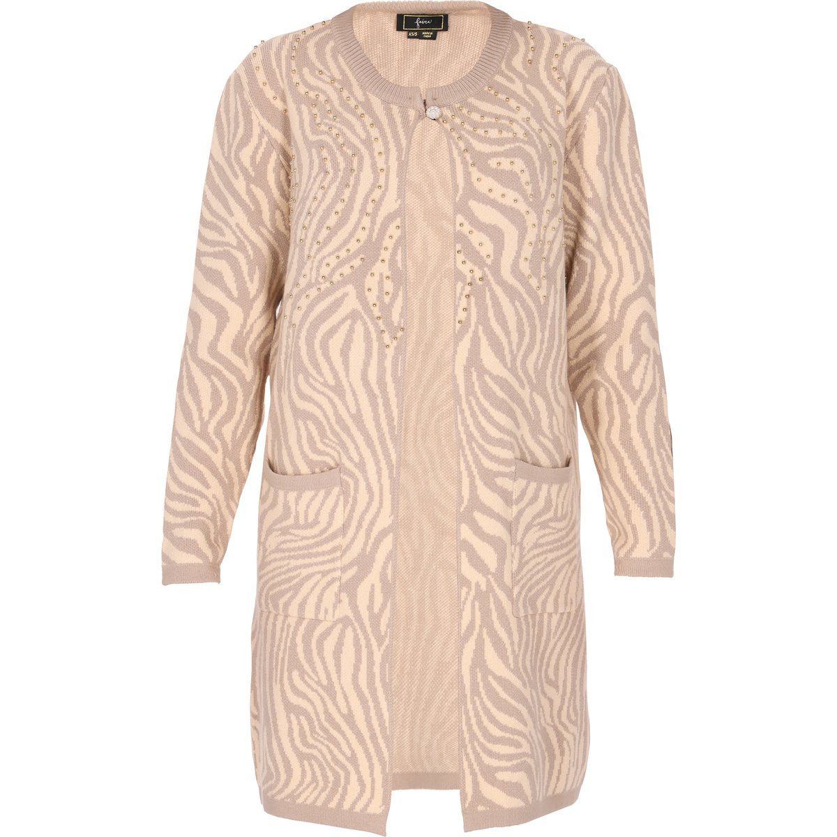 Strickjacke mit Zebra-Muster