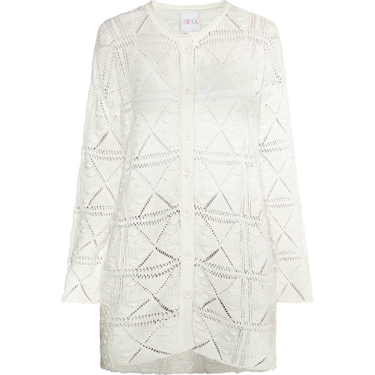 IZIA Langer Cardigan Damen Wollweiß