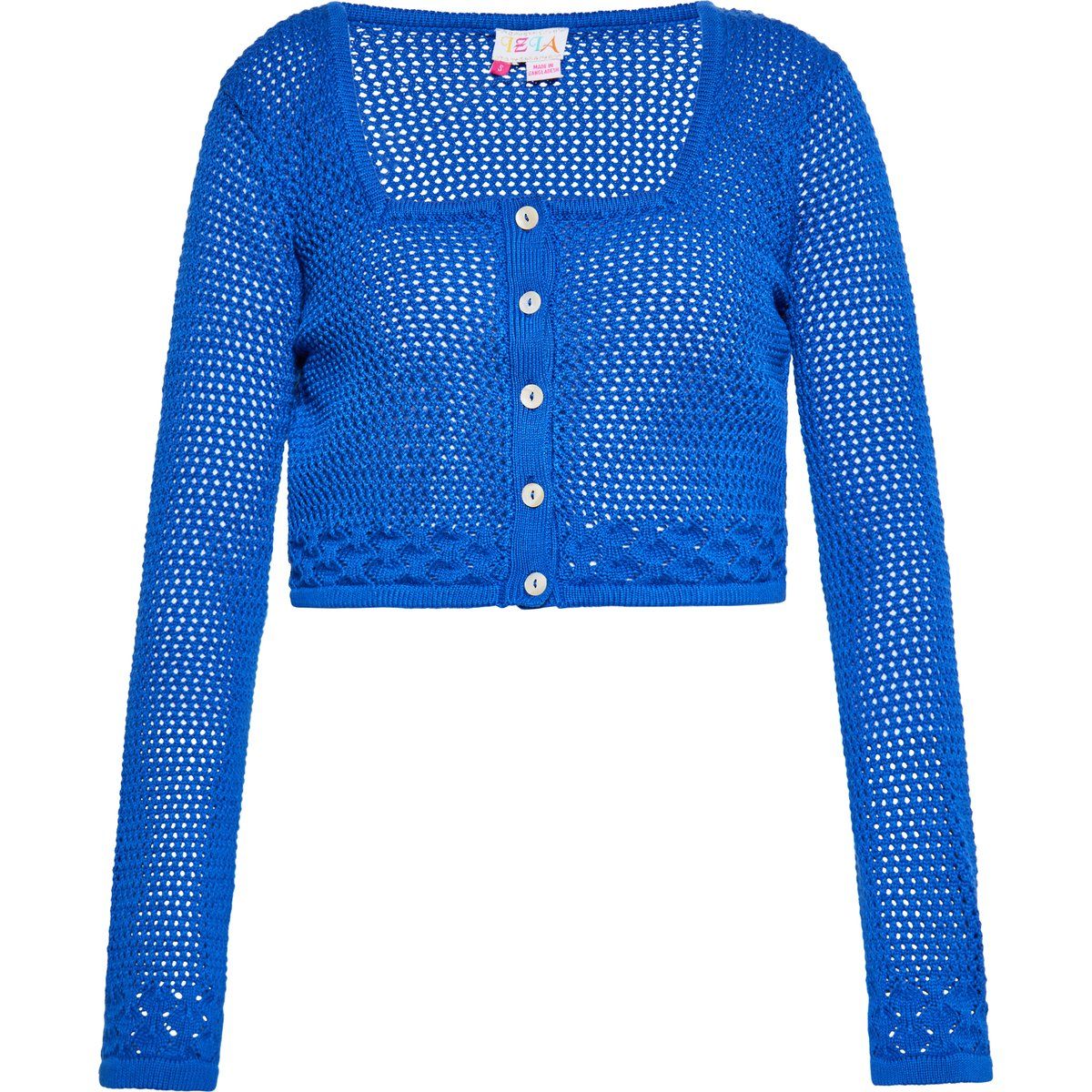 Kurze Strickjacke mit Knöpfen