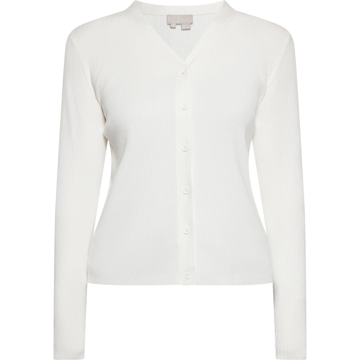 Klassische Strickjacke mit Rippenmuster