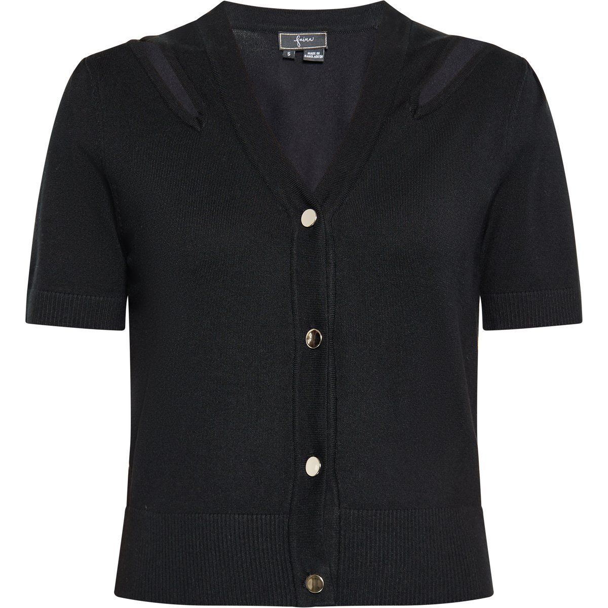 Kurzärmliger Strick-Crop-Cardigan