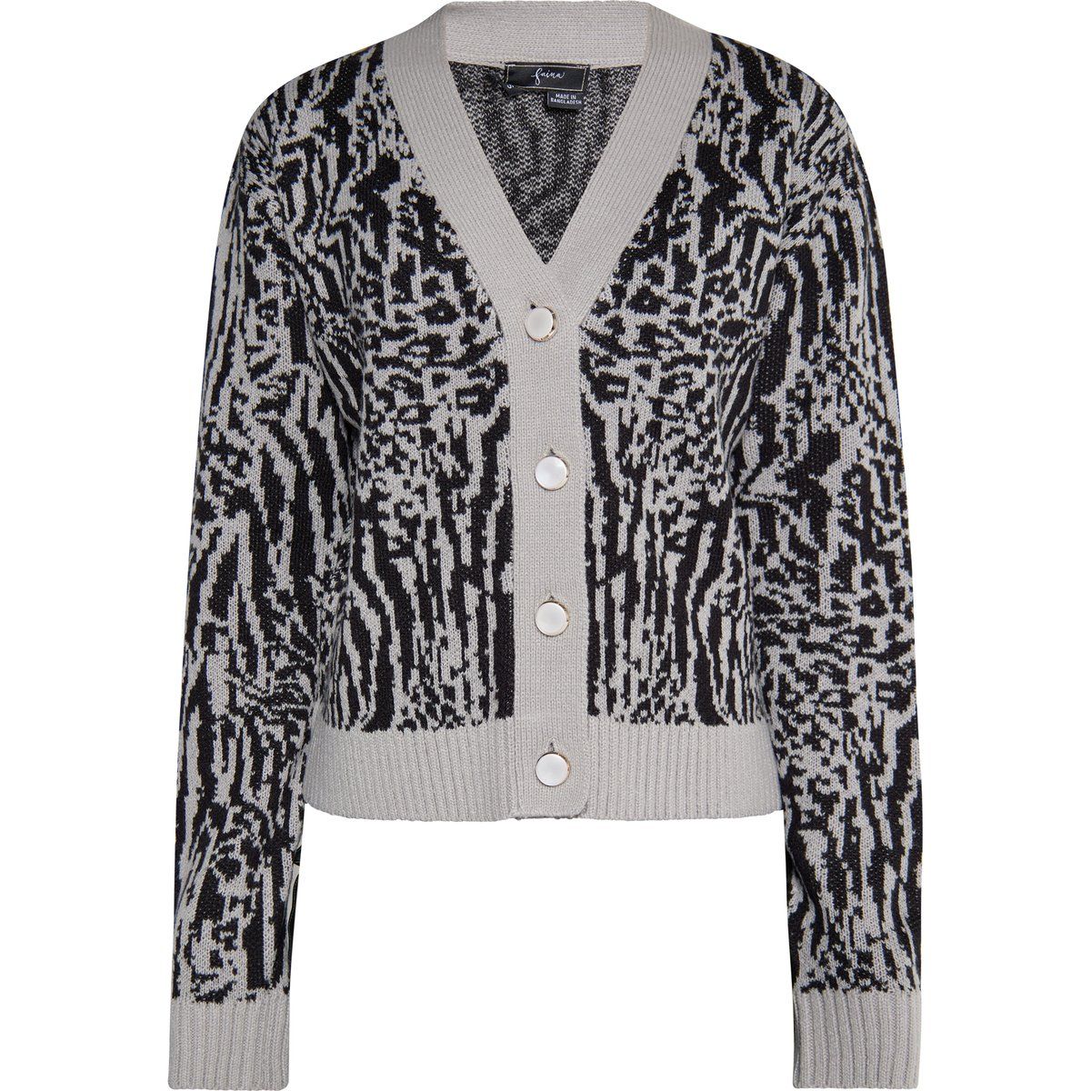 Strickjacke mit Zebra-Muster