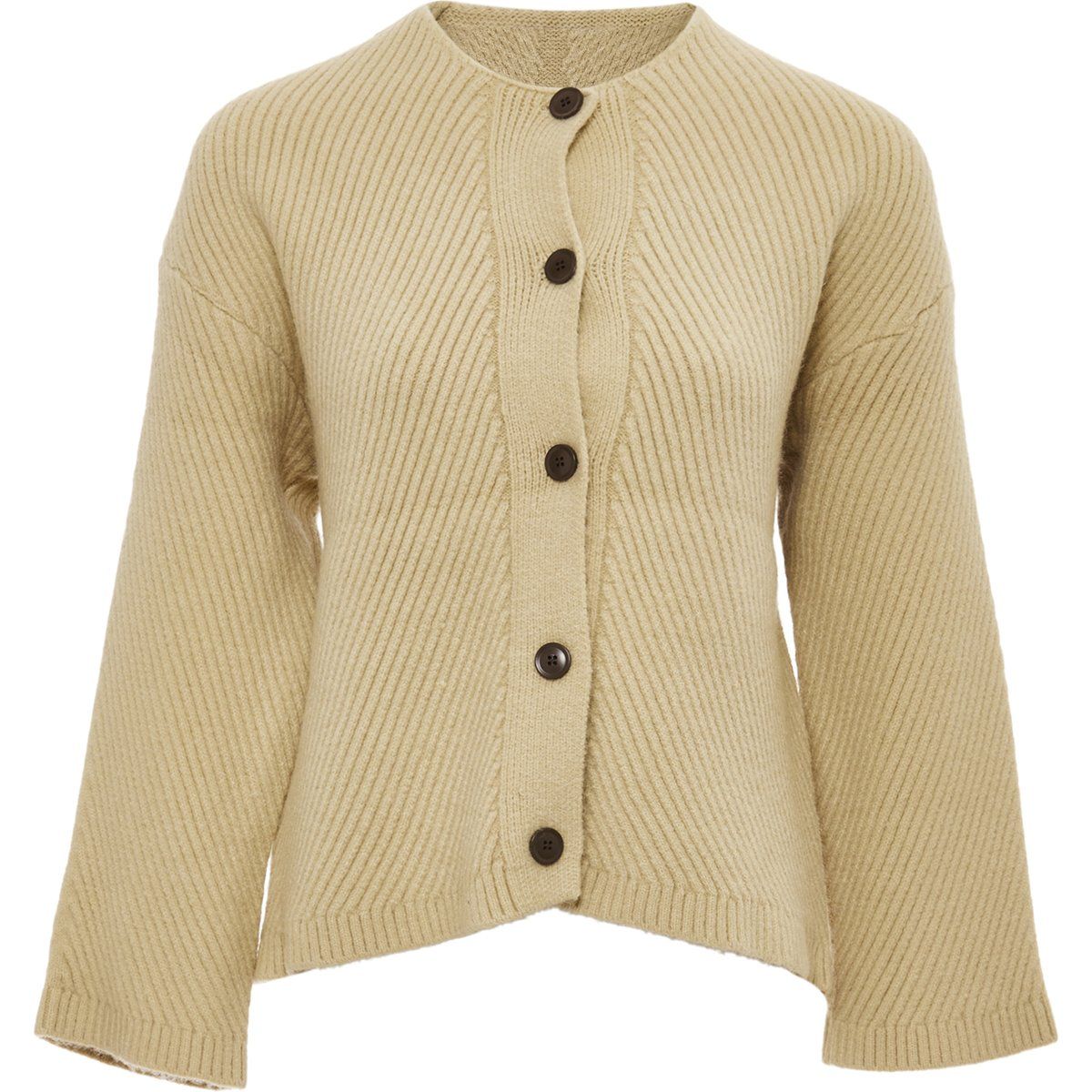 RISA Strickjacke Damen dunkelbeige