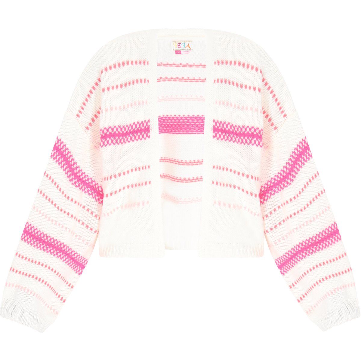 IZIA Strickjacke Frauen cremeweiß rosa
