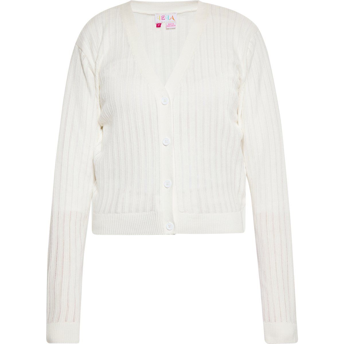 Klassische Strickjacke mit Rippmuster
