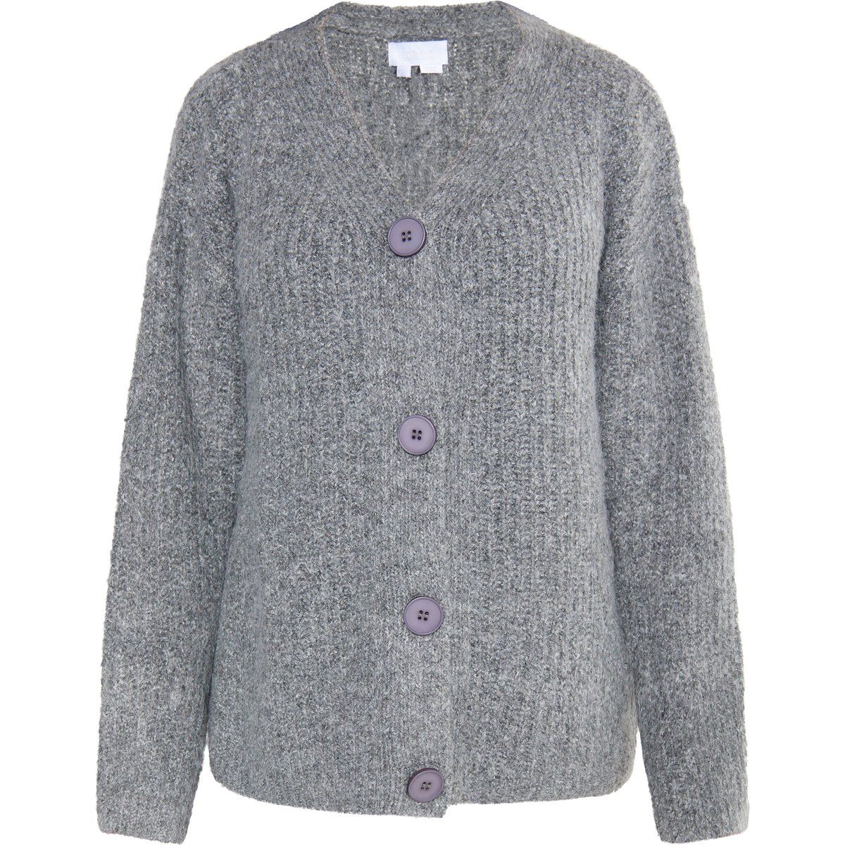 usha Strickcardigan Damen grau melange