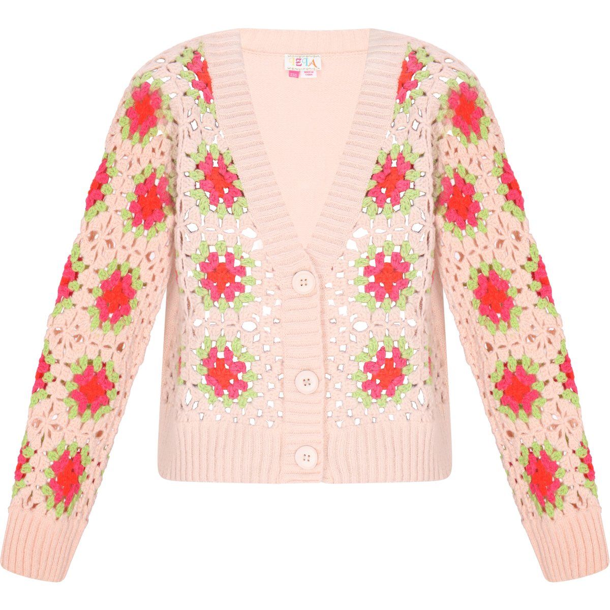 IZIA Strickjacke Frauen creme mehrfarbig