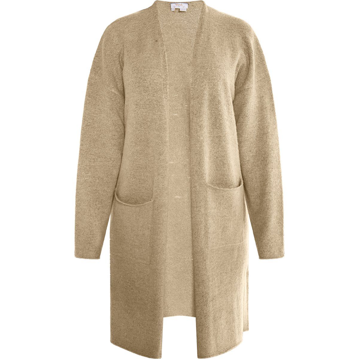 Locker geschnittene, lange Strickjacke