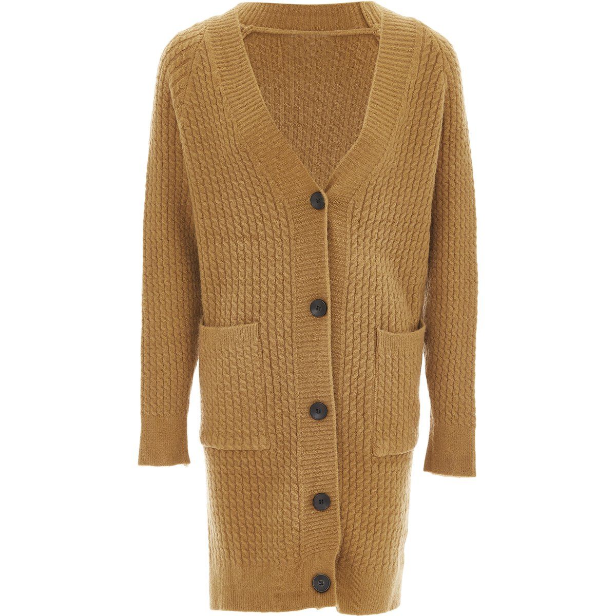RISA Strickjacke Damen Kamel