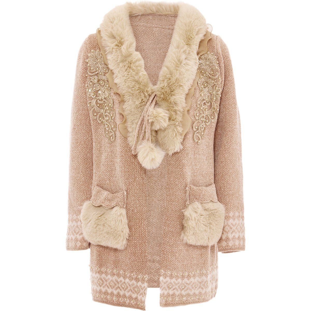 Faina Strickjacke Damen Beige