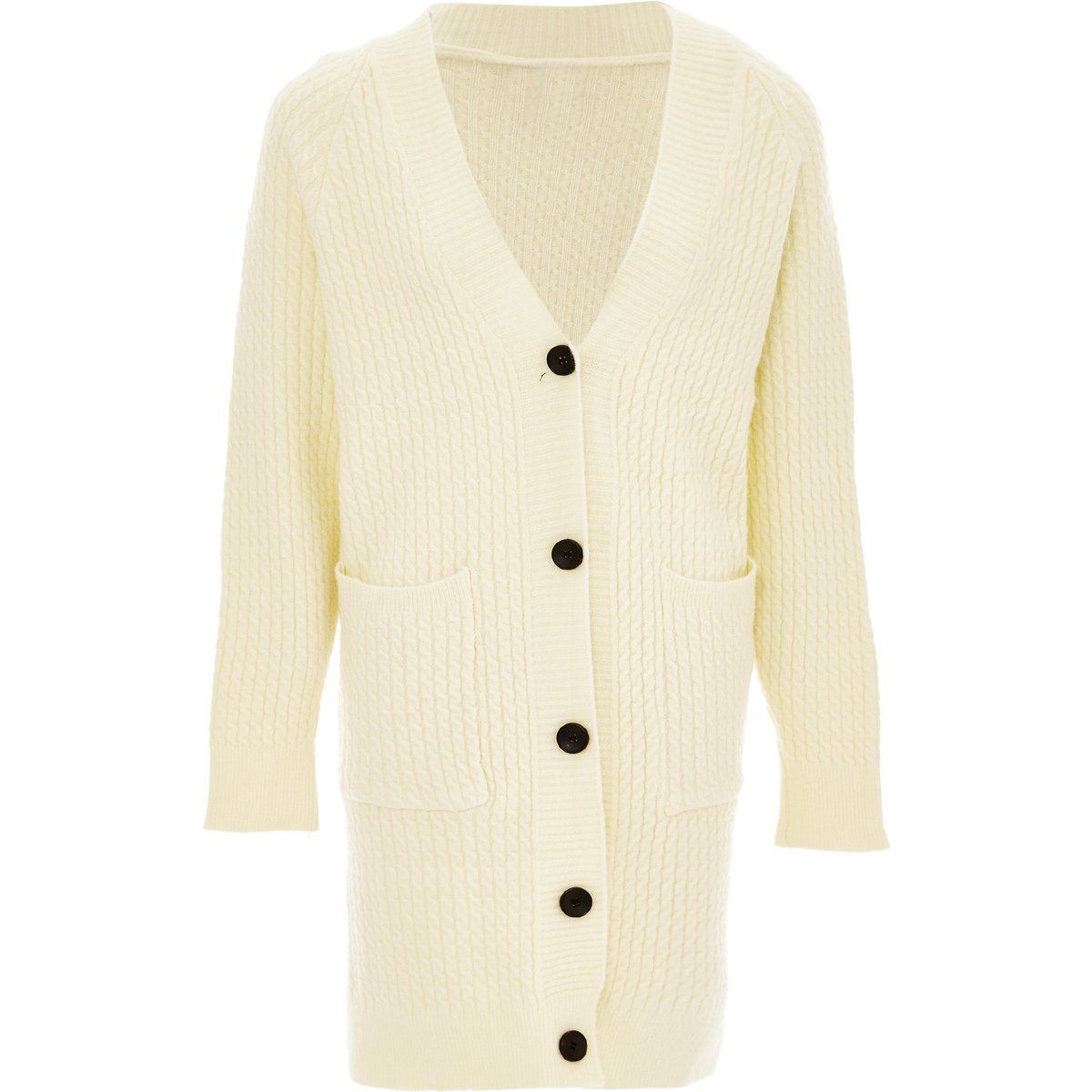 RISA Strickjacke Damen Wollweiß