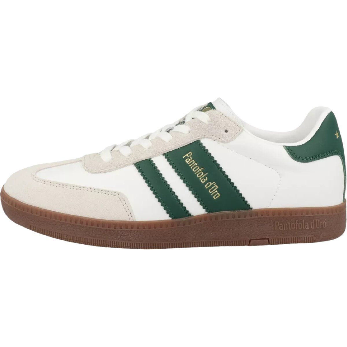 Low-Profile-Leder-Sneaker mit Streifen