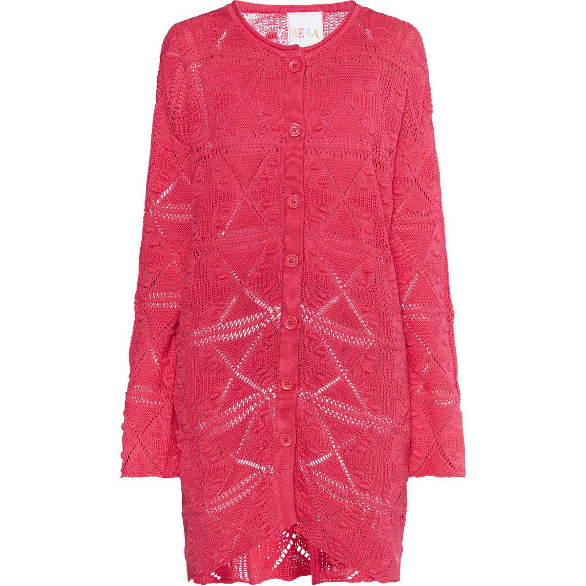 IZIA Langer Cardigan Damen Rosa