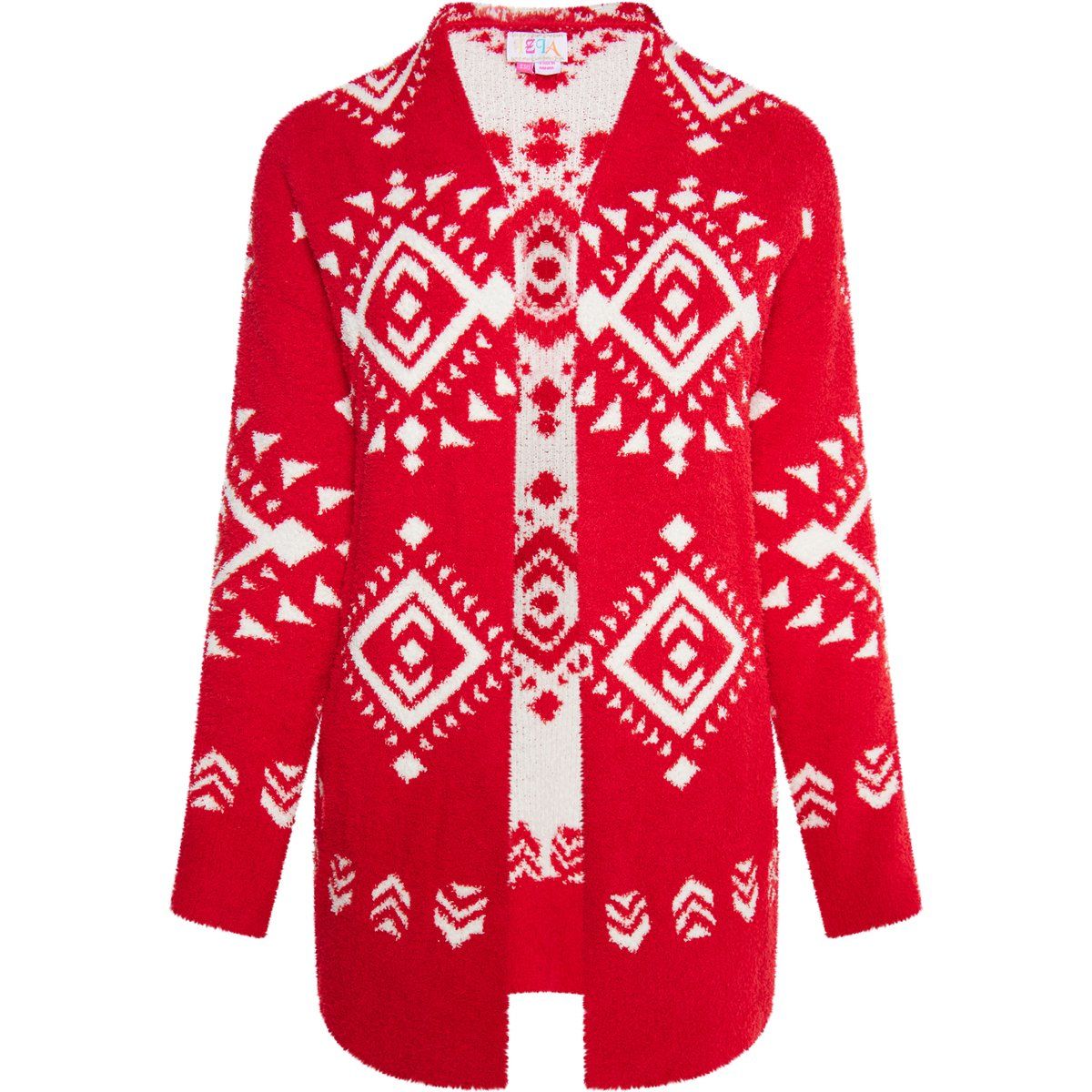 IZIA Strickjacke Damen rot weiss