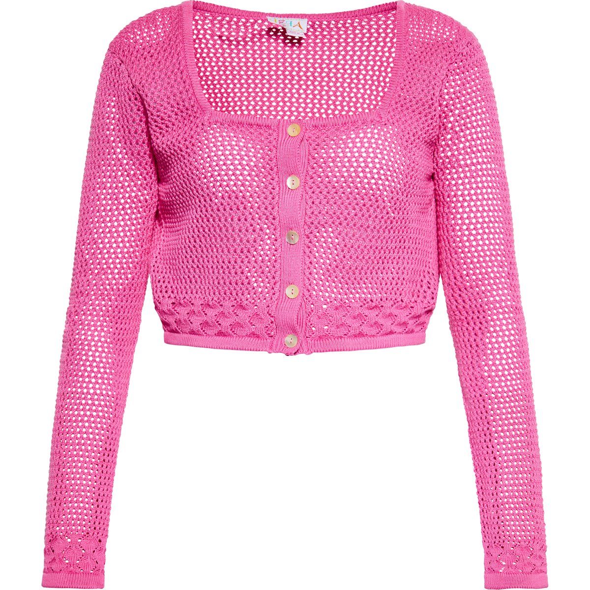 Kurze Strickjacke aus Baumwolle