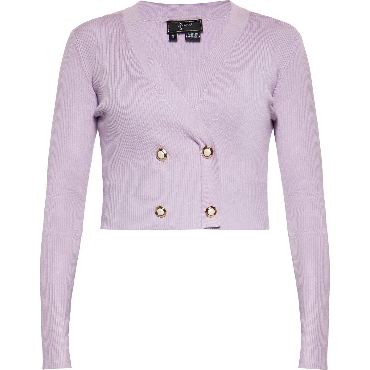 Kurz Strickjacke mit doppelter Knopfleiste