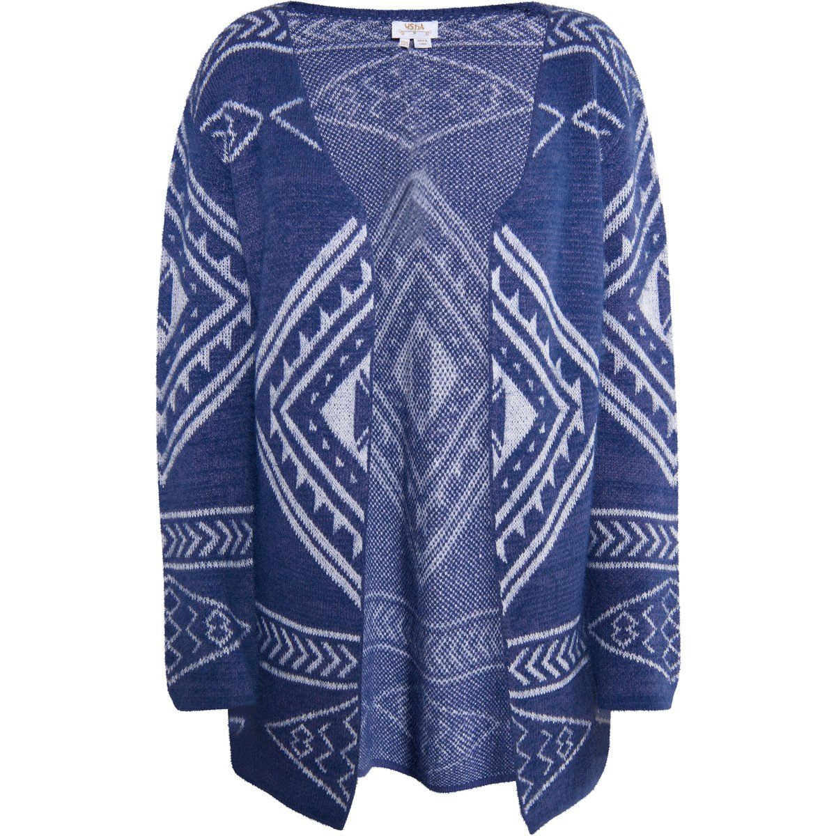 usha Strickcardigan Damen marine weiss