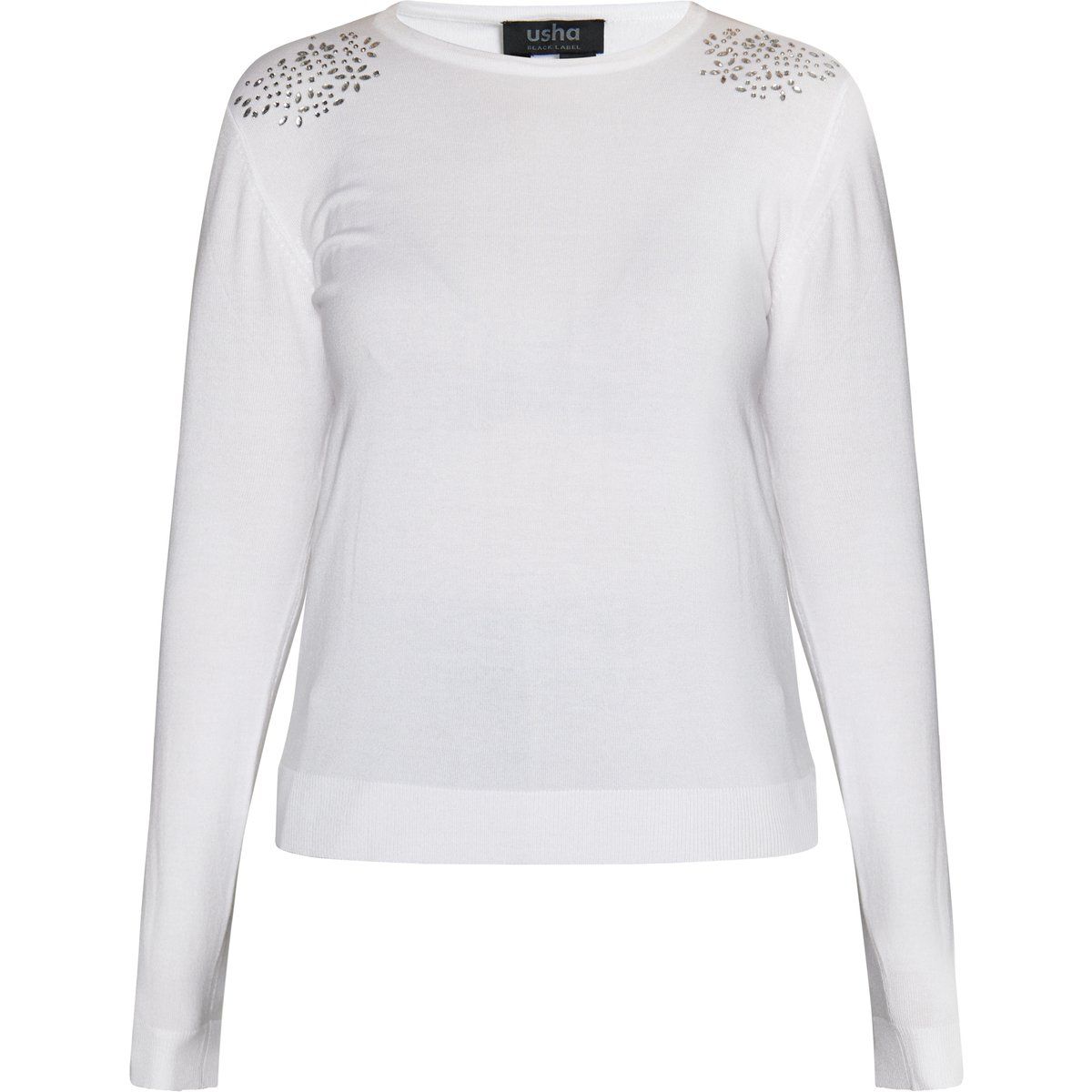 usha Strickpullover Damen weiss