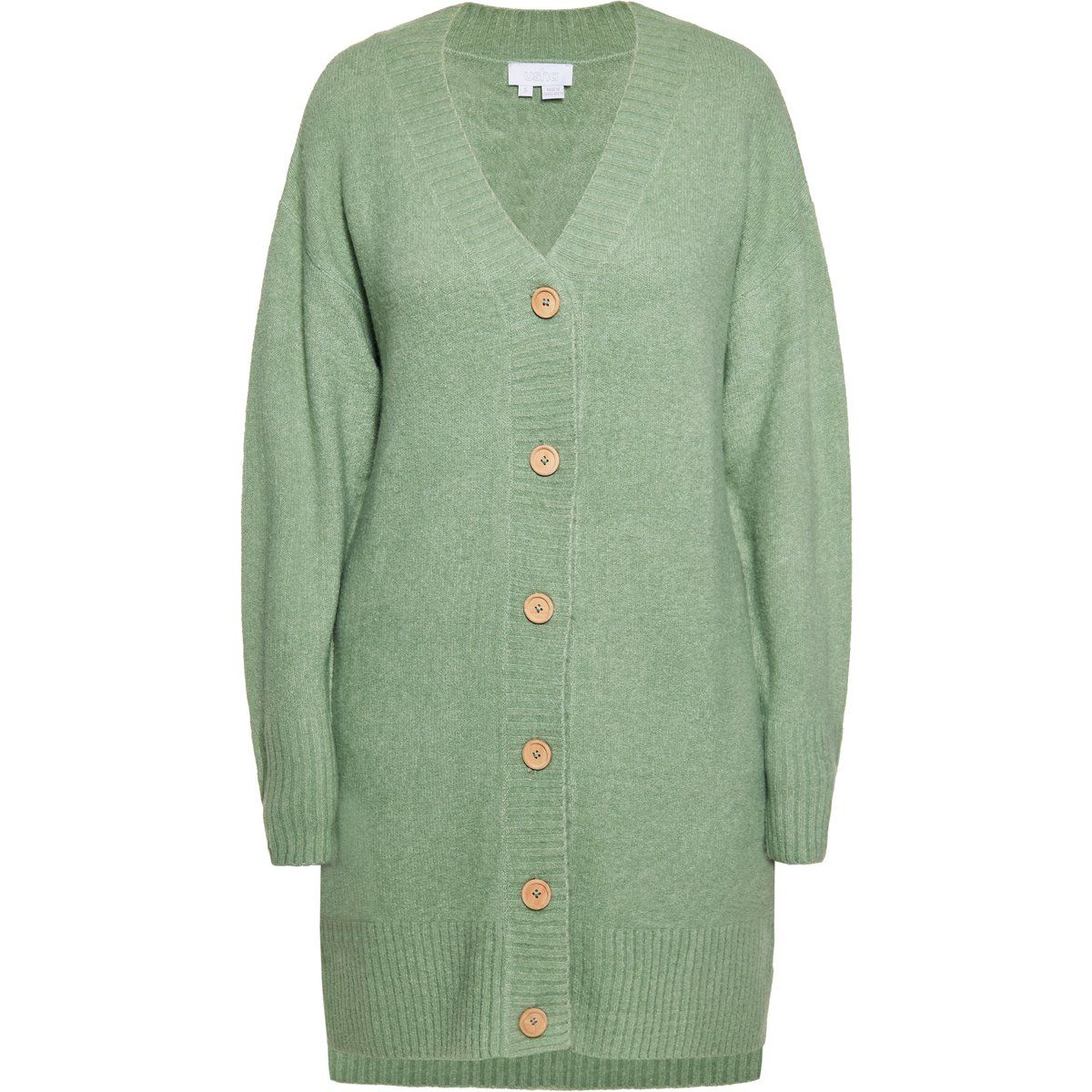 Langer Strickcardigan mit Knöpfen